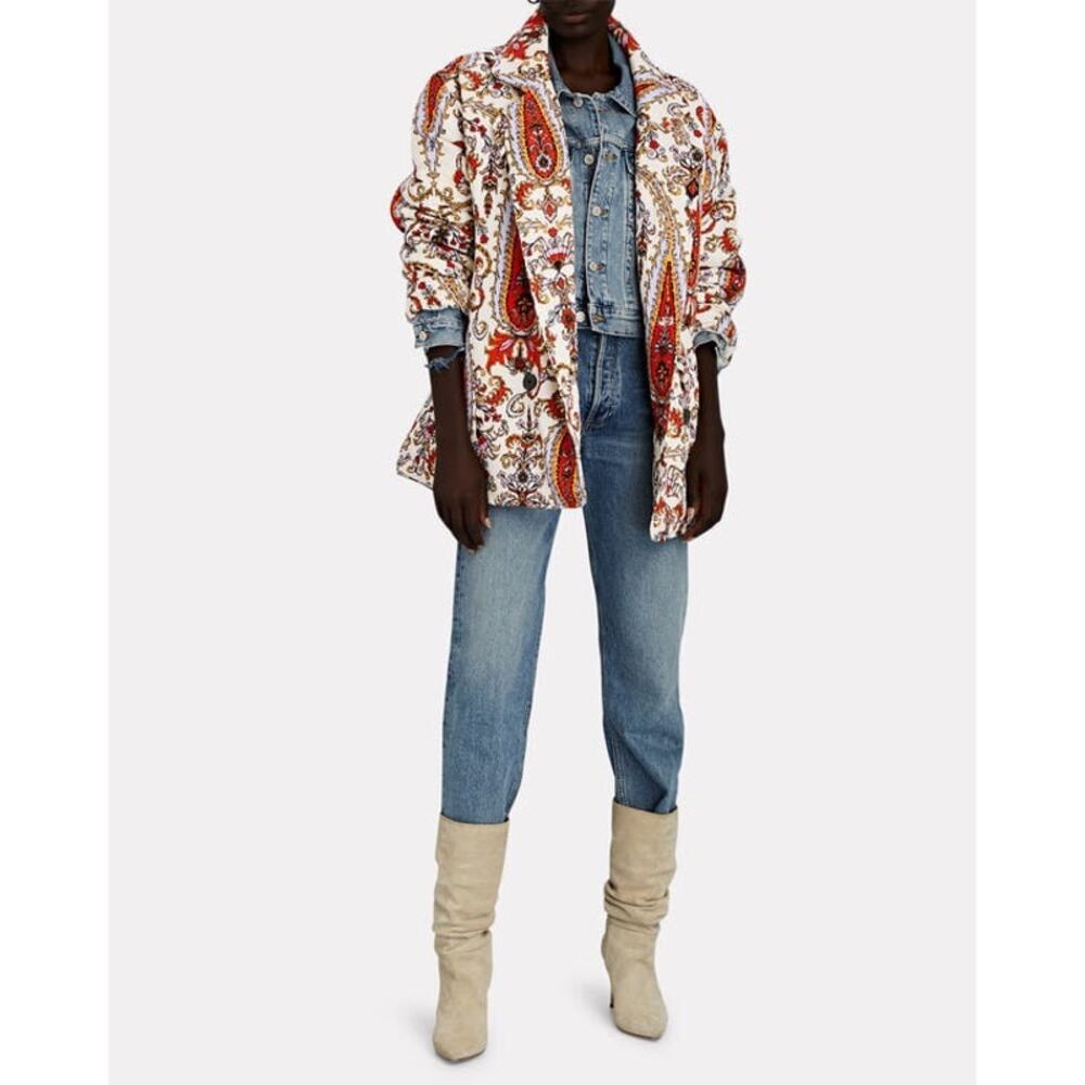 NWOT MARA HOFFMAN Levine Paisley Quilted Coat sz L